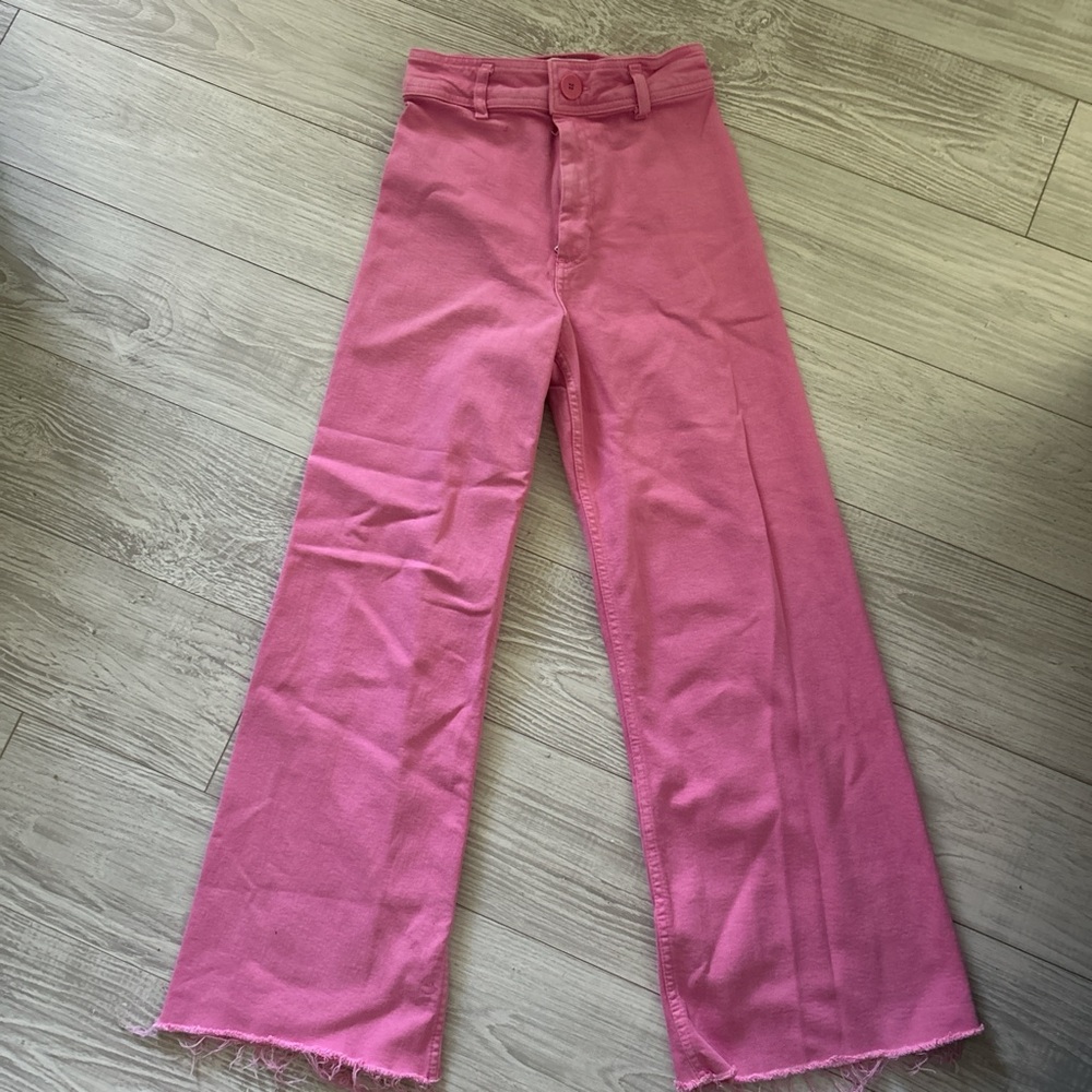 Zara Vibrant Pink Buttoned Pants